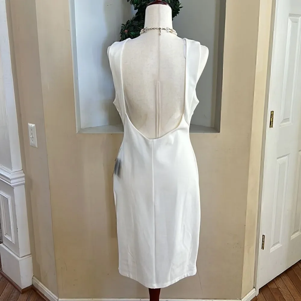 Lulu’s NEW w tags Womens size XL cream off white midi sleeveless dress